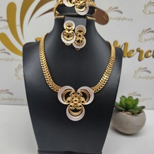 Gold and Silver Women's Necklace Set